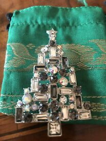 【送料無料】アクセサリー　ネックレスビンテージクリスマスツリーブローチvintage christmas tree crystals brooch