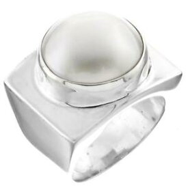 【送料無料】アクセサリー　ネックレスマベスターリングシルバーリングblanco sur mar mabe cultivada perla anillo de plata esterlina 925