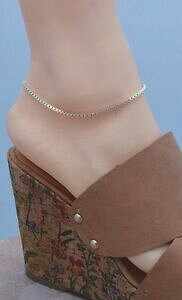 yzANZT[@lbNXR[eBO{bNXktS[huXbgN3mm caja 14kt oro revestido vinculado pulsera de tobillo tobillera 3mm