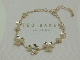 【送料無料】アクセサリー　ネックレステッドベーカーハートブレスレットゴールデンフラワーピンクモンキーted baker hanaya pulsera corazn flor de oro rosa delicado moo actual pvp 49