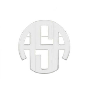 �y���������z�A�N�Z�T���[�@�l�b�N���X�X�^�[�����O�V���o�[���m�O�����u���b�N�u���[�`1 15 o 2 tres iniciales bloque monogram broche en plata de ley 925