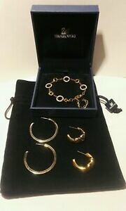 yzANZT[@lbNXXtXL[NX^XT[NuXbgS[ht[vCOcristal swarovski genuinos firmado insignia del cisne crculo pulsera amp; aro pendien