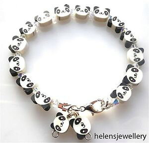yzANZT[@lbNX{bNXXtXL[p_uXbghecho a mano hermoso panda pulsera con swarovski en hermosa cajalibre de envo