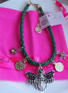 yzANZT[@lbNXrrS[hVo[Vo[r[lbNXXtXL[NX^bibi bijoux oro y plata plateado abeja encantos collar de cristal de swarovski bnwt