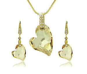 yzANZT[@lbNXn[gWG[kS[hXtXL[NX^y_glbNXconjunto de joyas corazn oro 18k cristales swarovski elementos collar pendiente conjunt