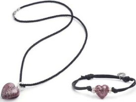 【送料無料】アクセサリー　ネックレスパープルハートネックレスブレスレットセットantica murrina hecho a mano de cristal corazn prpura collar y pulsera starbright set