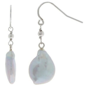�y���������z�A�N�Z�T���[�@�l�b�N���X�C�������O�{�b�N�Xrealmente impresionante moneda de agua dulce pendientes de perlas nuevo y en caja