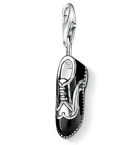 �y���������z�A�N�Z�T���[�@�l�b�N���X�g�[�}�X�X�^�[�����O�V���o�[�G�i����nuevo plata esterlina genuino thomas sabo negro esmalte zapato encanto 0876 45
