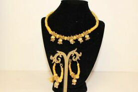 【送料無料】アクセサリー　ネックレスパキスタンジュエリーネックレスイヤリングセットjoyera tradicional paquistan hecho a mano collar y pendientes conjunto de oro