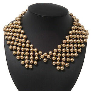 yzANZT[@lbNXtX}bgS[h`[J[lbNXAJEgcollar francs gargantilla collar con cuentas en acabado dorado mate 38cm longitud7cm ex