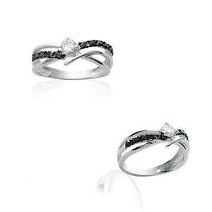 �y���������z�A�N�Z�T���[�@�l�b�N���X�A���W�F���g bague femme en argent 925 sertie zirconias blanc et noirs rf1a177a907