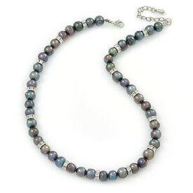 【送料無料】アクセサリー　ネックレスクリスタルネックレスリングジャガイモ10mm de patatas en forma de pavo real color agua dulce perla con collar anillos de cristal