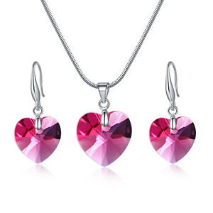 yzANZT[@lbNXCOJ[sNXtXL[n[gNX^Zbgpendientescollarconjunto rosa de cristal de swarovski joyera en forma de corazn
