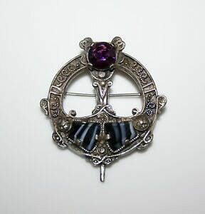 yzANZT[@lbNXA{bNXre[Wu[`y_gAWXgXRbghen caja precioso vintage brochecolgante escocs amatista milagro