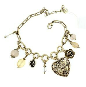 yzANZT[@lbNX{[uXbgS[h_Cre[WXtXL[NX^bohm alta calidad amor corazn medalln pulsera vintage oro cristal swarovski amp; bnwt
