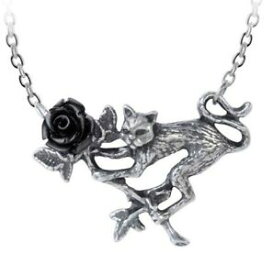 【送料無料】アクセサリー　ネックレスブラックジャックローズガーデンゴシックペンダントrosenkatze bruja familiar colgante de gato negro rose garden alchemy gothic p838