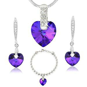 yzANZT[@lbNXfB[vp[vy_gXtXL[NX^GguXbgZbgVo[deep purple 14k plata con colgante aretes brazaletes set con elemento de 