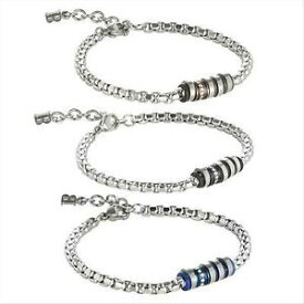 【送料無料】アクセサリー　ネックレスバリフォーカルレンズbracciale uomo boccadamo man abr412 in acciaio 316l con dettagli pvd colori vari