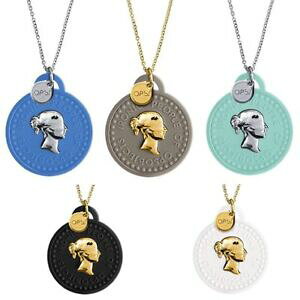 yzANZT[@lbNXS[hVRCNcollana in acciaio pvd oro donna ops love pendente silicone moneta tinta ops