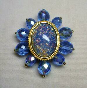 �y���������z�A�N�Z�T���[�@�l�b�N���X�W���A�����o�[�X�I�p�[���u���[�`���b�Lraro joan rivers chapado en oro colores de palo azul fire pulido broche