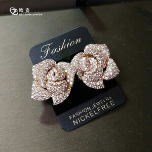 yzANZT[@lbNXS[fCOm~pendientes clavos pulgas dorado flores camelia es oro g4 25