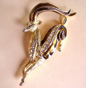 �y���������z�A�N�Z�T���[�@�l�b�N���X�����^���u���[�`�h�[��wg158 broche biche metal dore emaille