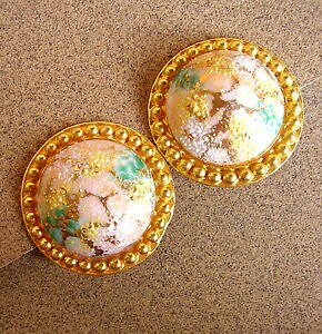 yzANZT[@lbNX^h[Nbv192 boucles doreille clips en metal dore et email