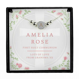 �y���������z�A�N�Z�T���[�@�l�b�N���X�J�X�^���u���X���b�gpersonalizado pulsera religiosa y caja primera 1st sagrada comunin idea de regalo