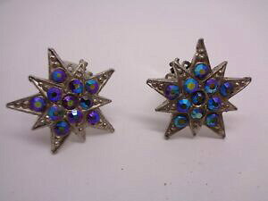 yzANZT[@lbNXre[WNbvCOX^[o[XgCXg[vintage star burst pendientes de clip en estrs ab boda fiesta baile de graduacin fiesta