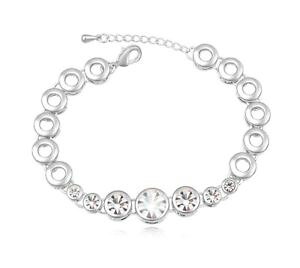 yzANZT[@lbNXXtXL[KXuXbgN{bNXpulsera de enlace de cristal hecha con elementos de swarovskinuevo en caja de regalo