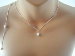 �y���������z�A�N�Z�T���[�@�l�b�N���X�l�b�N���X�e�B�A�E�F�f�B���Ocollar de teln de fondo blanco puro lgrima perlas boda nupcial bridesmaids fiesta v7