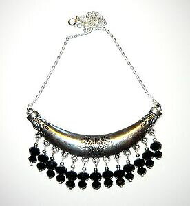 �y���������z�A�N�Z�T���[�@�l�b�N���X�u���b�N�h���b�v�n���h���C�h�l�b�N���X�l�b�N���Xhecho a mano nico collar distinguido collar con gotas negro