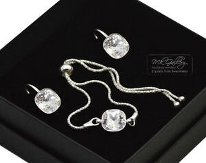 yzANZT[@lbNXuXbgVo[ZbgNX^XtXL[NX^925 plata pulsera ajustableset 10 mm cristal claro cristales de swarovski