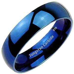 �y���������z�A�N�Z�T���[�@�l�b�N���X�{�b�N�X�^���O�X�e���J�[�o�C�hnuevo en caja azul claro brillante de carburo de tungsteno para hombre anillo de bodas de 7 mm