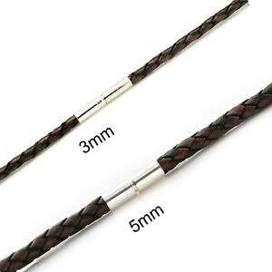 �y���������z�A�N�Z�T���[�@�l�b�N���X�^�[��para hombres collargenuino cuero trenzadocierre de giro plata de leymarrn antiguo