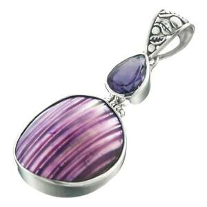 yzANZT[@lbNXp[vp[^[{VFAWXgy_gVo[1 279406cm morado ncar turbo concha amatista plata 925 colgante