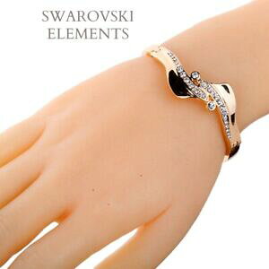 yzANZT[@lbNXuXbgXtXL[v[NnEB[bracelet jonc swarovski elements plaqu or jaune top qualit de luxe pochette