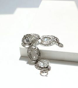 �y���������z�A�N�Z�T���[�@�l�b�N���X�r���e�[�W�V���o�[�x���g�N���X���g��correa plateada filigrana transparente vintage matrimonio clase simple retro ct3