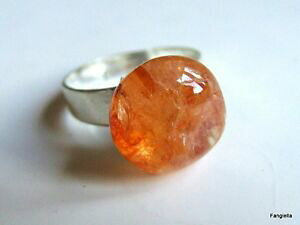 yzANZT[@lbNXh[`[jObague en quartz dor inclusions naturel sur anneau rglable argent