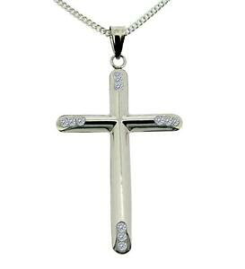 �y���������z�A�N�Z�T���[�@�l�b�N���X�z���C�g�S�[���h���b�L�I�v�V�����N���X�Z�b�g�C���`�{�b�N�X9ct oro blanco plateado cz cruz set 14 16 18 20 22 24 pulgadas caja de regalo de opcin de cad