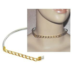 yzANZT[@lbNXIWilbNXVo[S[h`F[bVWGcollar gargantilla original chapado plata y color oro malla cadena 38cm joya