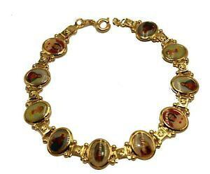 �y���������z�A�N�Z�T���[�@�l�b�N���X�u���X���b�g�u���X���b�greligioso saints pulsera 18 ct chapado en oro religioso pulsera 178cm