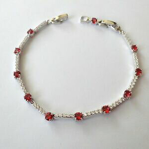 yzANZT[@lbNXejXAWFgr[j[gbracciale tennis donna colore argento con zirconi e rubini 19,5 22 cm 326 m