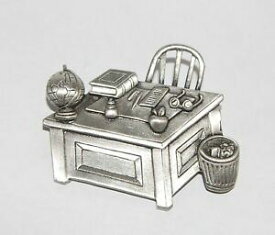 【送料無料】アクセサリー　ネックレスジュエリーブローチbroche jj, jonette jewelry, bureau, globe terrestre, livres, lunettes, pomme