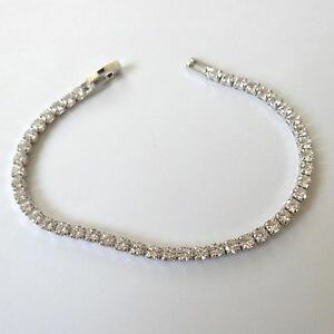 yzANZT[@lbNXejXAWFgrALbracciale tennis donna colore argento con zirconi bianchi 17,5 cm 247 u