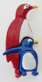 【送料無料】アクセサリー　ネックレスヴィンテージブローチリリーフbroche vintage anne 1970 pingouin rsine en relief et couleur vernis 697
