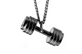 【送料無料】アクセサリー　ネックレスフィットネススポーツネックレスクリスマスdeportes de fitness de hombres joyera collar negro pesa hombre regalo navidad