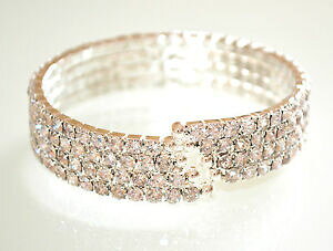 �y���������z�A�N�Z�T���[�@�l�b�N���X�A���W�F���gbracciale argento strass donna rigido brillantini cristalli sposa cerimonia f55x