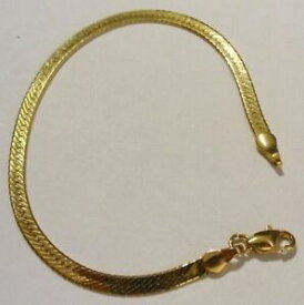 【送料無料】アクセサリー　ネックレスビンテージブレスレットプレートbijou vintage bracelet fin couleur or brillant maille plate serpent * 4377