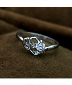 【送料無料】アクセサリー　ネックレスホワイトゴールドリングラグジュアリーハートkクリスタルlujo corazn anillo oro blanco 75018k chapado cristal anillo de compromiso
